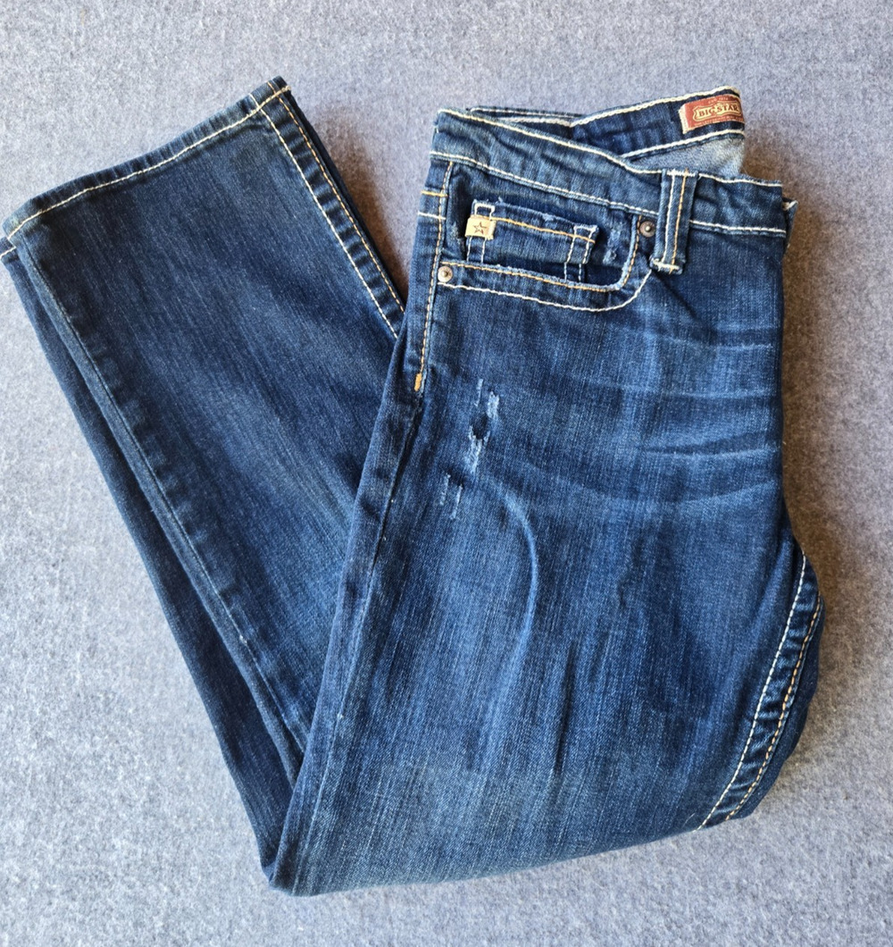 Big Star Women's Jeans Rikki Low Rise Dk Wash Straight Leg Size 30 (32x25)